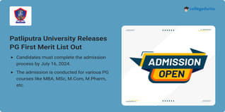Patliputra University PG First Merit List Out @admission.ppuponline.in; Direct Link Here